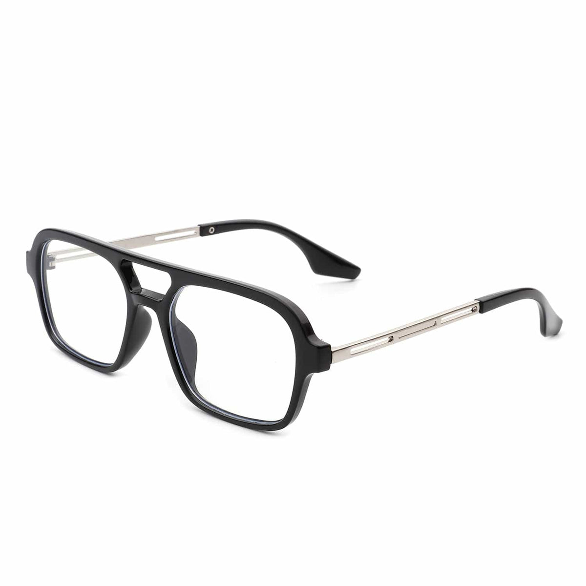 Cramilo Eyewear Sunglasses Clear Candorae - Retro Square Brow-Bar Fashion Aviator Style Vintage Sunglasses