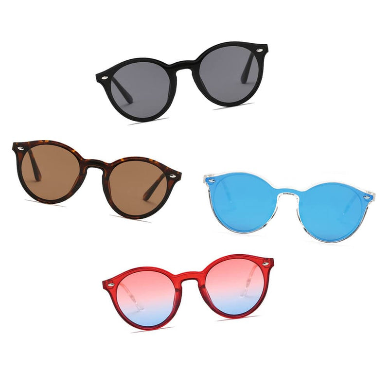 Cramilo Eyewear Sunglasses CROSBY | Unisex Fashion Retro Round Horn Rimmed Sunglasses