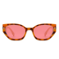 Cramilo Eyewear Sunglasses Dawnmist - Geometric Retro Round Irregular Narrow Cat Eye Sunglasses