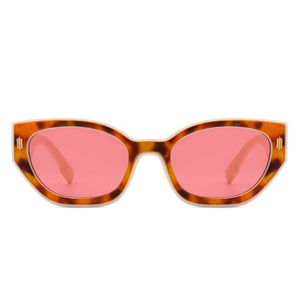 Cramilo Eyewear Sunglasses Dawnmist - Geometric Retro Round Irregular Narrow Cat Eye Sunglasses