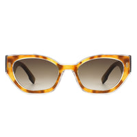 Cramilo Eyewear Sunglasses Dawnmist - Geometric Retro Round Irregular Narrow Cat Eye Sunglasses