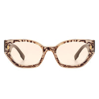 Cramilo Eyewear Sunglasses Dawnmist - Geometric Retro Round Irregular Narrow Cat Eye Sunglasses