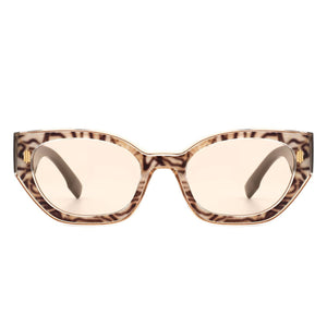 Cramilo Eyewear Sunglasses Dawnmist - Geometric Retro Round Irregular Narrow Cat Eye Sunglasses