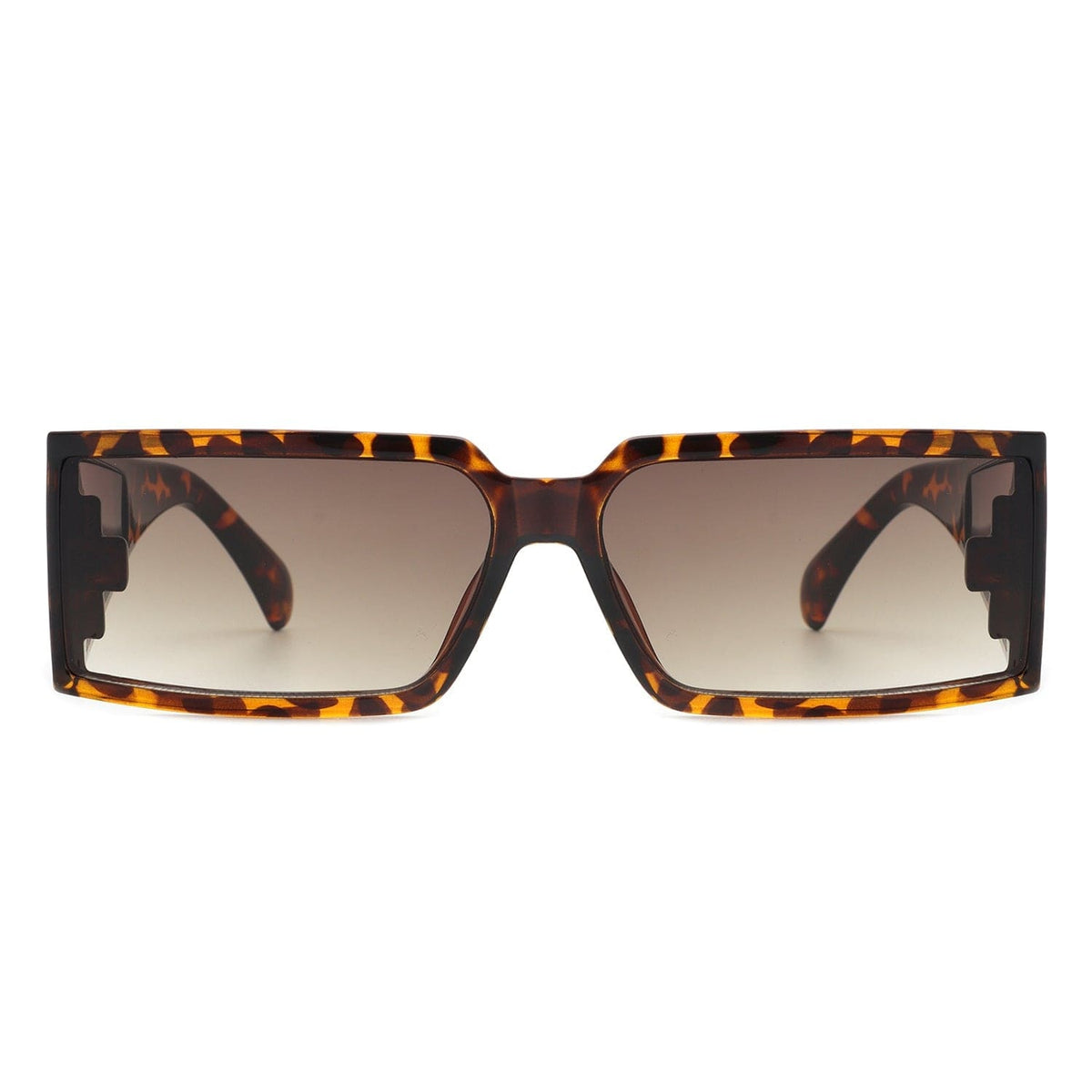 Cramilo Eyewear Sunglasses Daylumin - Rectangle Retro Chunky Square Wrap Around Sunglasses