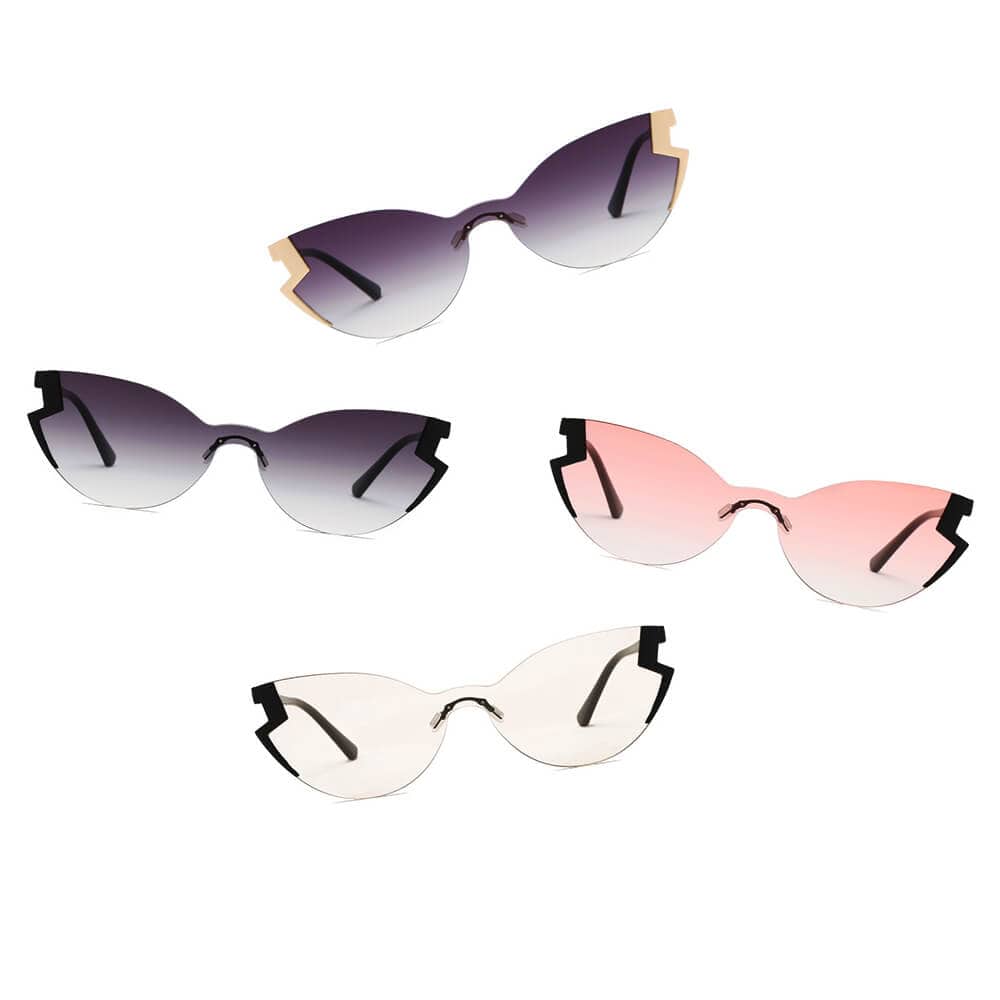 Cramilo Eyewear Sunglasses DECATUR | Women Fashion Oversize Cat Eye Sunglasses