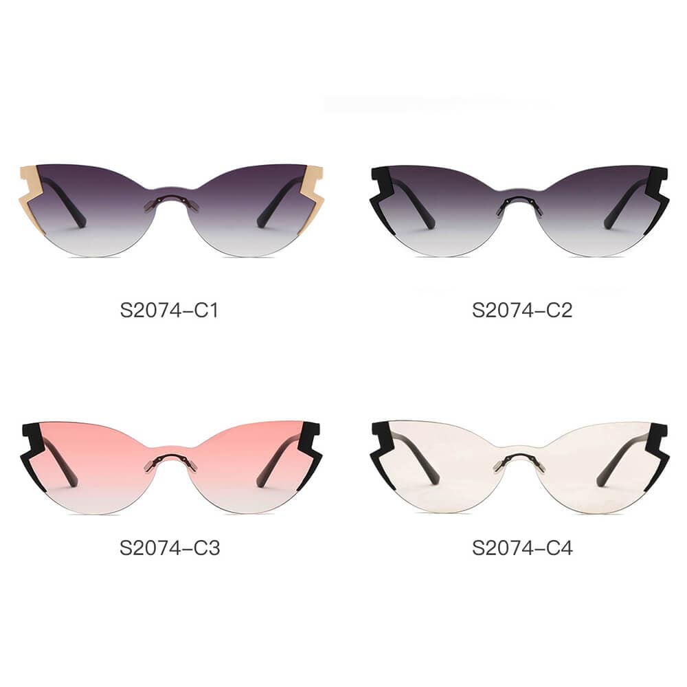Cramilo Eyewear Sunglasses DECATUR | Women Fashion Oversize Cat Eye Sunglasses
