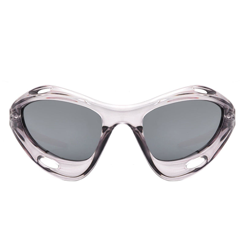 Cramilo Eyewear Sunglasses Dotrijan - Geometric Wrap Around Chunky Square Sport Sunglasses