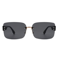 Cramilo Eyewear Sunglasses Dreamsea - Rectangle Classic Rimless Square Retro Tinted Fashion Sunglasses