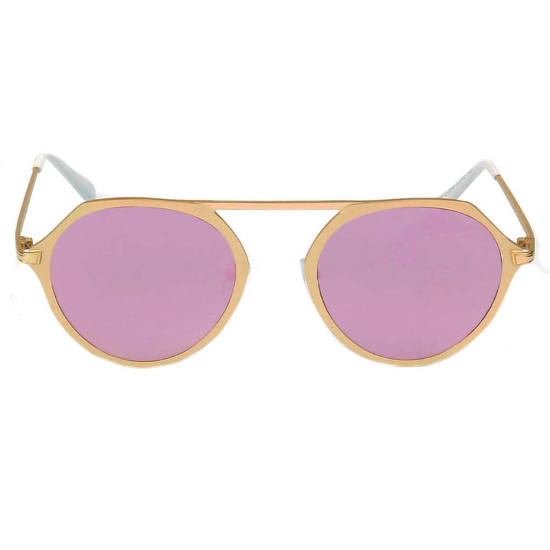 Cramilo Eyewear Sunglasses DRESDEN | Modern Flat Top Slender Round Sunglasses