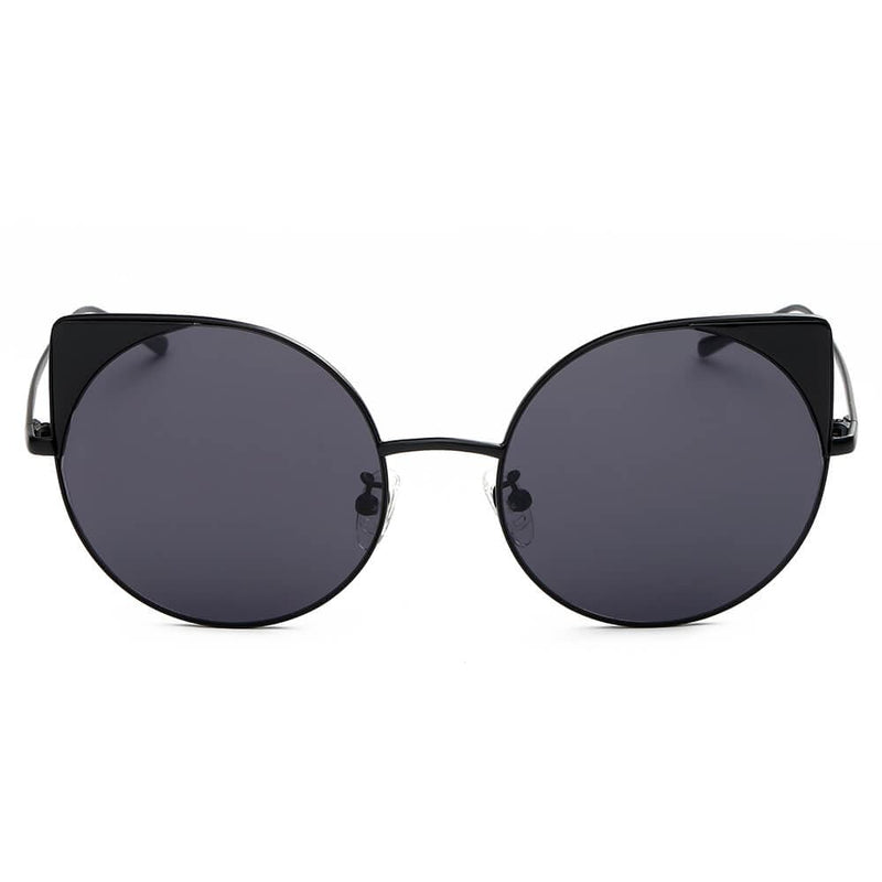 Cramilo Eyewear Sunglasses Dublin- Women Mirrored Lens Round Cat Eye Sunglasses