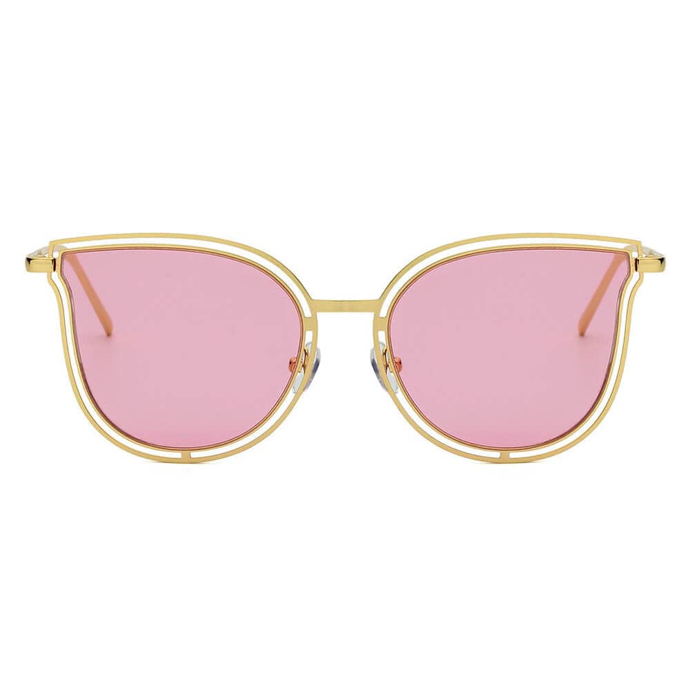 Cramilo Eyewear Sunglasses DUNDEE | Women Round Cat Eye Fashion Sunglasses