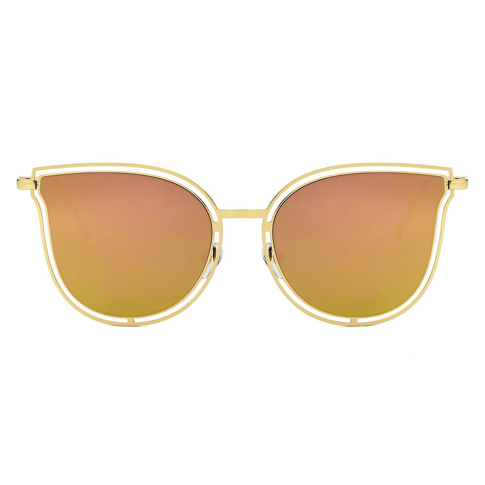 Cramilo Eyewear Sunglasses DUNDEE | Women Round Cat Eye Fashion Sunglasses
