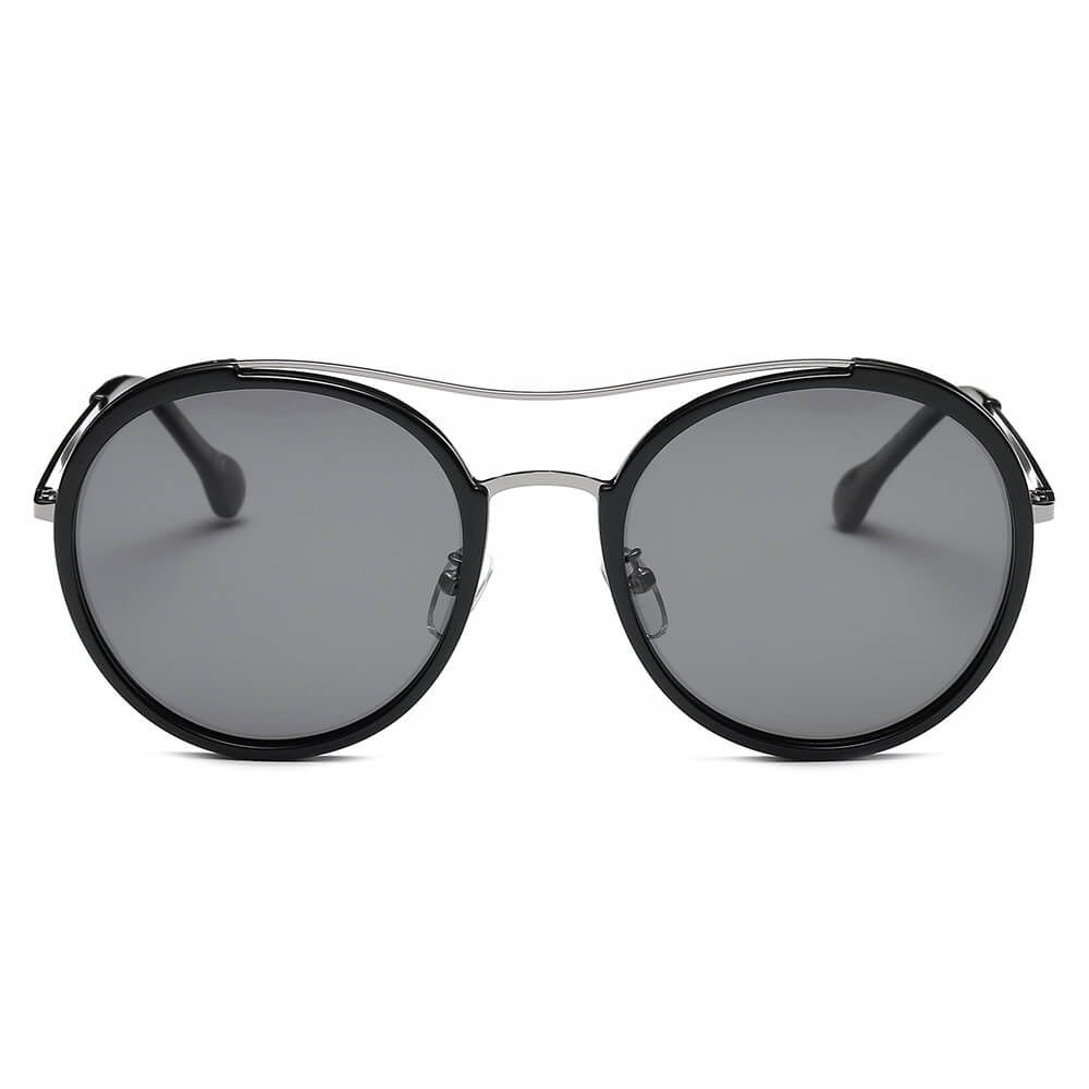 Cramilo Eyewear Sunglasses EMPORIA | Retro Polarized Lens Circle Round Sunglasses