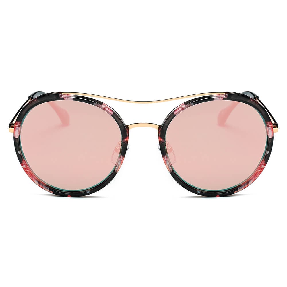 Cramilo Eyewear Sunglasses EMPORIA | Retro Polarized Lens Circle Round Sunglasses