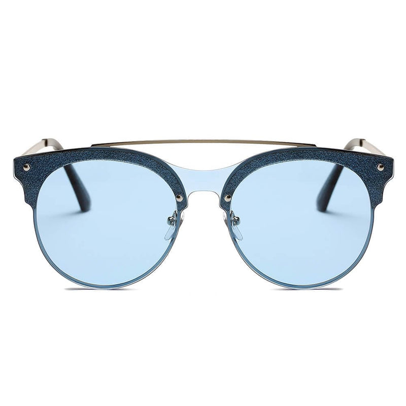 Cramilo Eyewear Sunglasses ENDICOTT | Round Circle Brow-Bar Tinted Lens Sunglasses