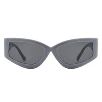 Cramilo Eyewear Sunglasses Eonix - Rectangle Geometric Tinted Chunky Square Sunglasses