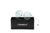 Cramilo Eyewear Sunglasses EUREKA | Unisex Round Tinted Lens Aviator Clear Glasses Balled Sunglasses