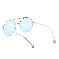 Cramilo Eyewear Sunglasses EUREKA | Unisex Round Tinted Lens Aviator Clear Glasses Balled Sunglasses