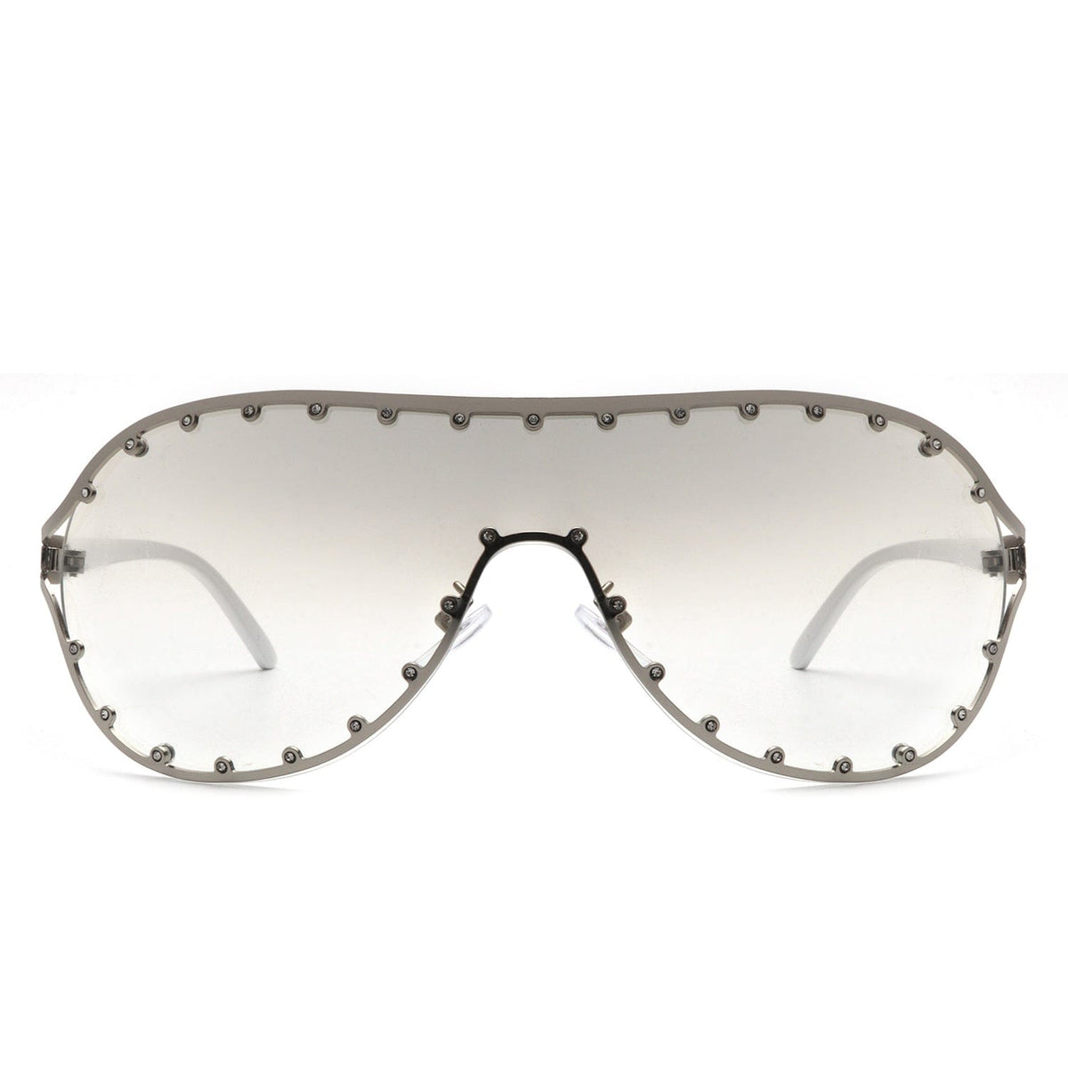 Cramilo Eyewear Sunglasses Evanesce - Oversize Rhinestone Design Fashion Women Aviator Sunglasses