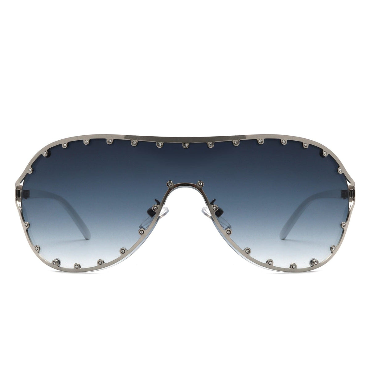 Cramilo Eyewear Sunglasses Evanesce - Oversize Rhinestone Design Fashion Women Aviator Sunglasses