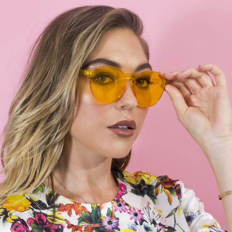 Cramilo Eyewear Sunglasses FARGO | Hipster Translucent Unisex Monochromatic Candy Colorful Lenses Sunglasses