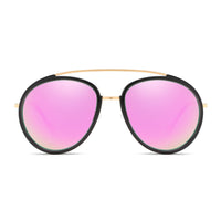 Cramilo Eyewear Sunglasses FARMINDALE | Polarized Circle Round Brow-Bar Fashion Sunglasses