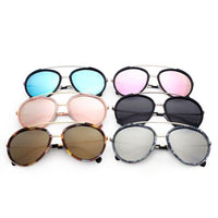 Cramilo Eyewear Sunglasses FARMINDALE | Polarized Circle Round Brow-Bar Fashion Sunglasses