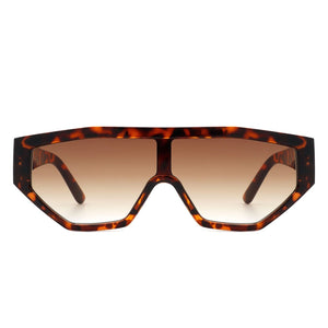 Cramilo Eyewear Sunglasses Firelily - Geometric Square Futuristic Fashion Sunglasses