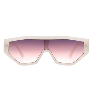 Cramilo Eyewear Sunglasses Firelily - Geometric Square Futuristic Fashion Sunglasses