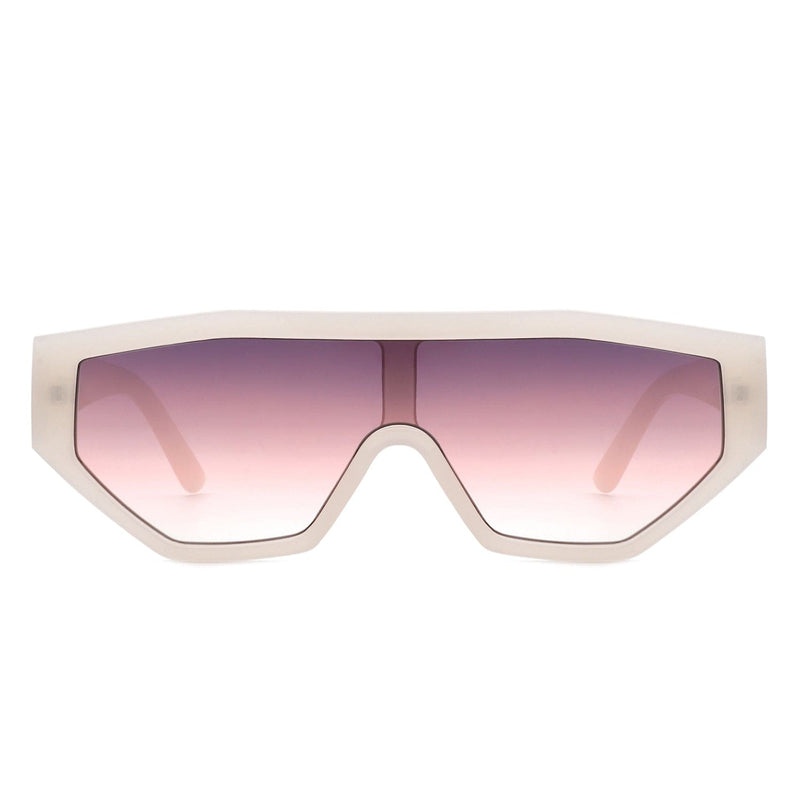 Cramilo Eyewear Sunglasses Firelily - Geometric Square Futuristic Fashion Sunglasses