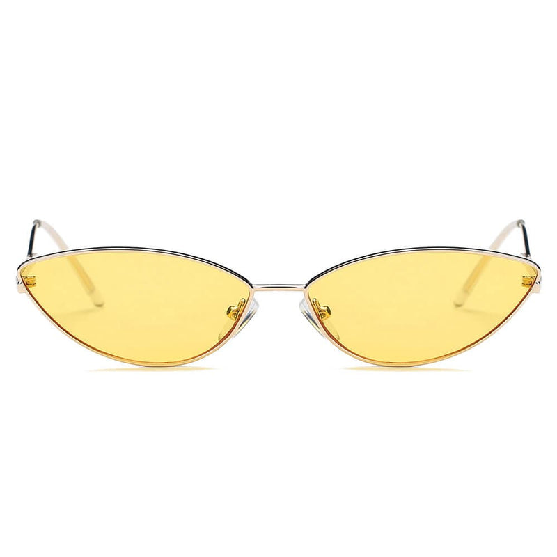 Cramilo Eyewear Sunglasses FLINT | Small True Retro Vintage Slim Metal Sunglasses