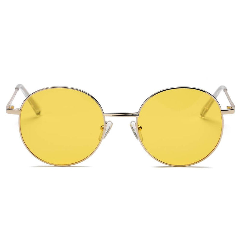 Cramilo Eyewear Sunglasses GENEVA | Retro Vintage Metal Round Oval Circle Sunglasses