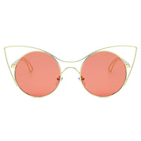 Cramilo Eyewear Sunglasses GERING | Women Round High Pointed Cat Eye Sunglasses