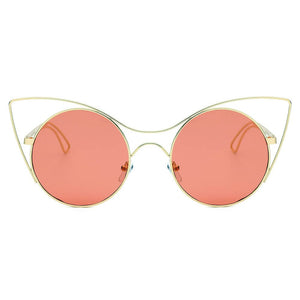 Cramilo Eyewear Sunglasses GERING | Women Round High Pointed Cat Eye Sunglasses