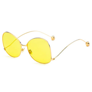 Cramilo Eyewear Sunglasses Gold - Yellow Eugene - Women's Trendy Oversized Pantone Lens Sunglasses