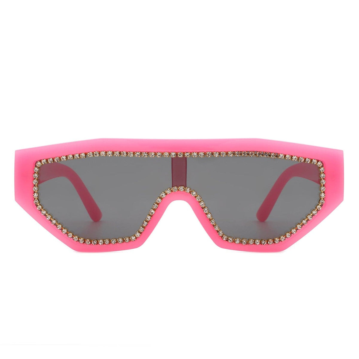 Cramilo Eyewear Sunglasses Goldleaf - Geometric Glitter Square Fashion Women Sunglasses