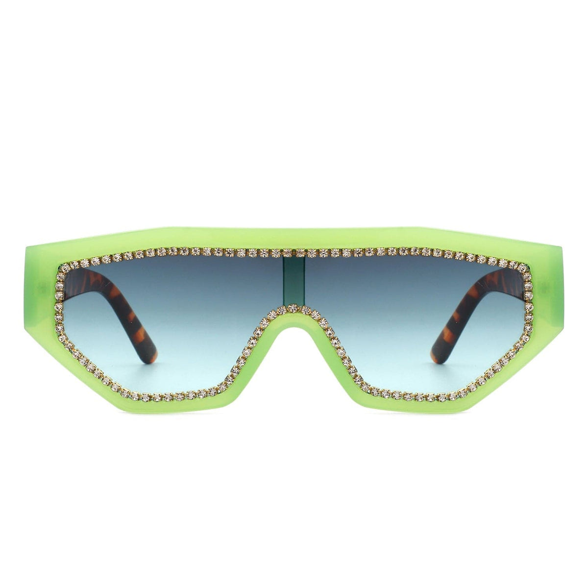 Cramilo Eyewear Sunglasses Goldleaf - Geometric Glitter Square Fashion Women Sunglasses