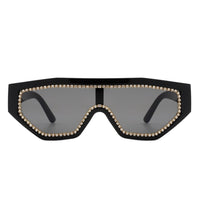 Cramilo Eyewear Sunglasses Goldleaf - Geometric Glitter Square Fashion Women Sunglasses