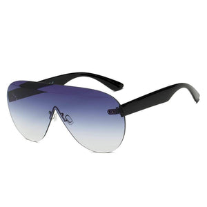 Cramilo Eyewear Sunglasses Gradient Black DESTIN | Women Oversized Aviator Fashion Sunglasses