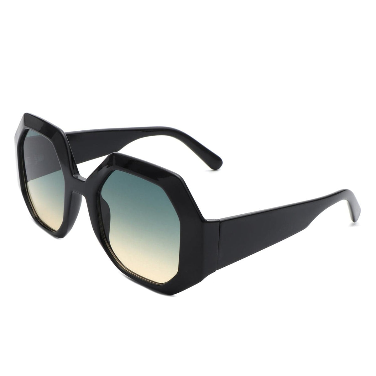 Cramilo Eyewear Sunglasses Gradient Green Diamorex - Retro Classic Polygon Round Fashion Women Sunglasses