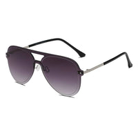 Cramilo Eyewear Sunglasses Gradient Purple BELFAST | Unisex Flat Single Lens Aviator Fashion Sunglasses