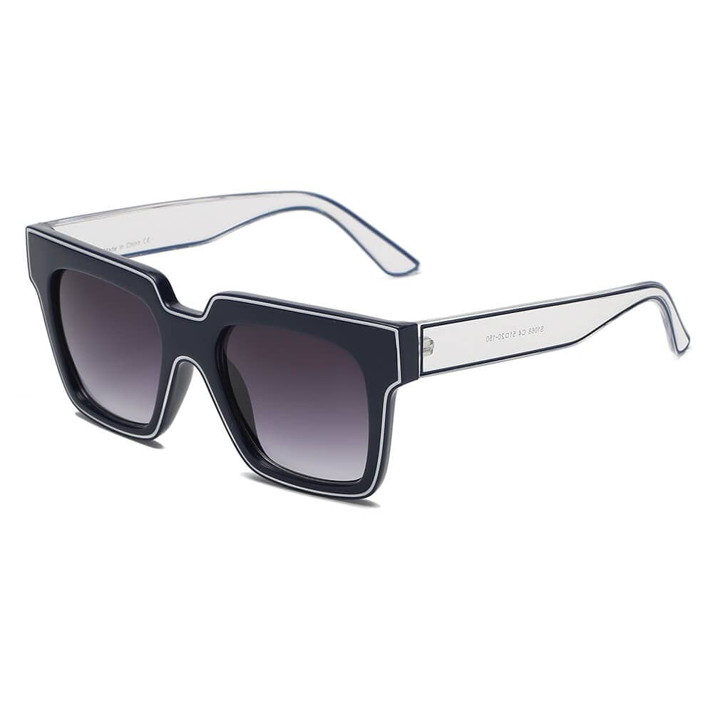 Cramilo Eyewear Sunglasses Gradient Purple CAMDEN | Women Retro Square Oversize Sunglasses