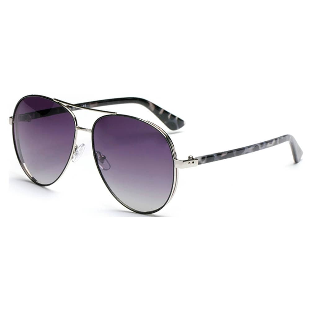 Cramilo Eyewear Sunglasses Gradient Purple Kearny - Classic Flat Top Brow Bar Aviator Fashion Sunglasses