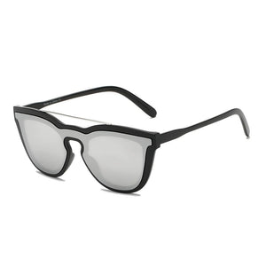 Cramilo Eyewear Sunglasses Gray AIEA | Unisex Fashion Brow-Bar Single Flat Lens Round Sunglasses Circle