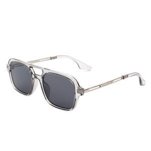 Cramilo Eyewear Sunglasses Gray Candorae - Retro Square Brow-Bar Fashion Aviator Style Vintage Sunglasses