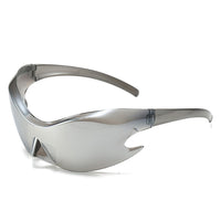 Cramilo Eyewear Sunglasses Gray Whiestan - Futuristic Mirrored Sleek Wrap Around Sports Sunglasses