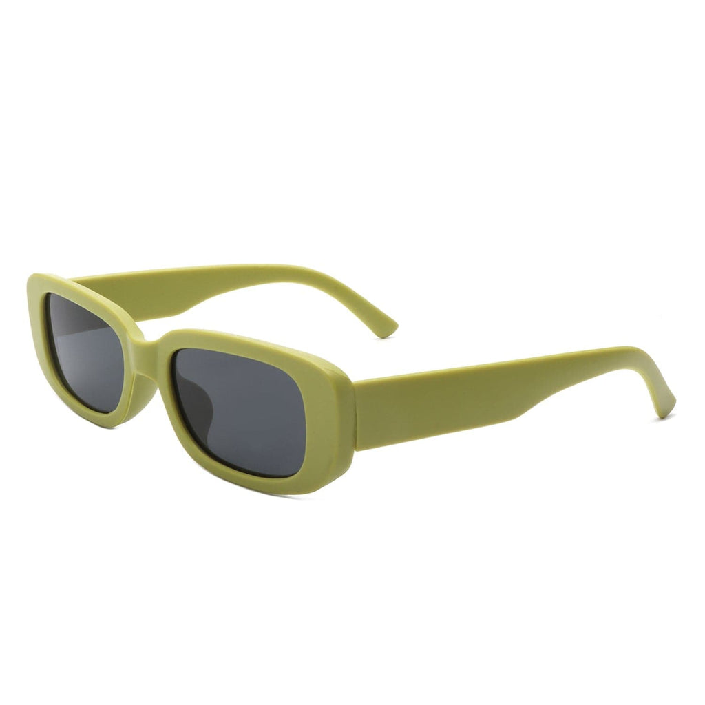 Cramilo Eyewear Sunglasses Green Alarica - Rectangle Retro Small Vintage Inspired Sunglasses
