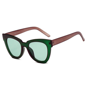 Cramilo Eyewear Sunglasses Green Escabana | Women Round Cat Eye Fashion Sunglasses