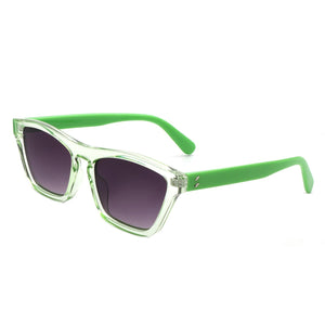 Cramilo Eyewear Sunglasses Green Glim - Square Chic Flat Lens Tinted Fashion Sunglasses