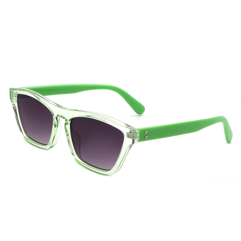 Cramilo Eyewear Sunglasses Green Glim - Square Chic Flat Lens Tinted Fashion Sunglasses